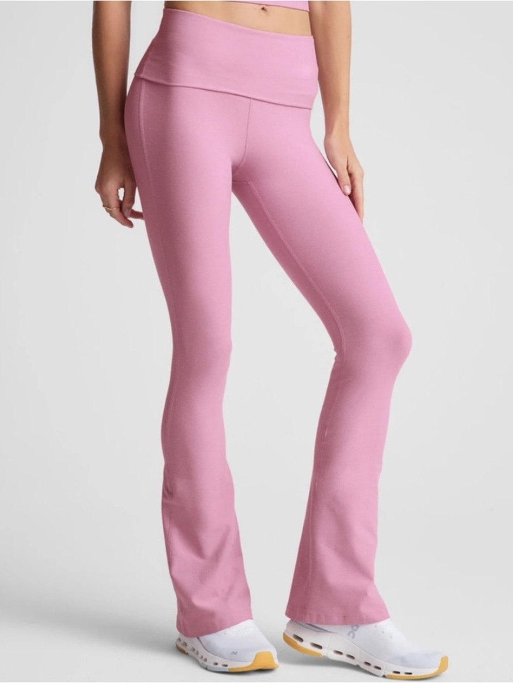 Beyond Yoga Spacedye Pink Haze Foldover Bootcut Pants - XS